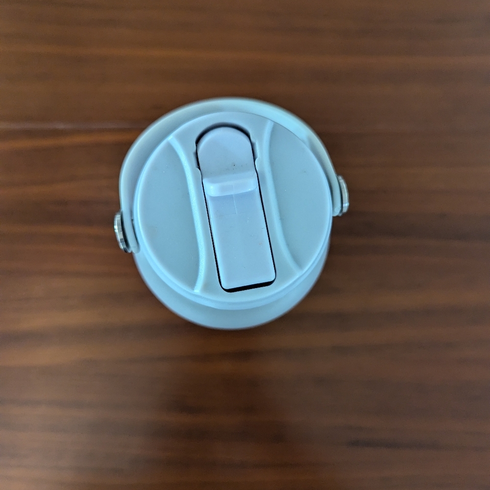 Hydro Flask Frost Blue 32 oz Wide Mouth Straw Lid Pre Owned Pink Rubber Base - Picture 5 of 8